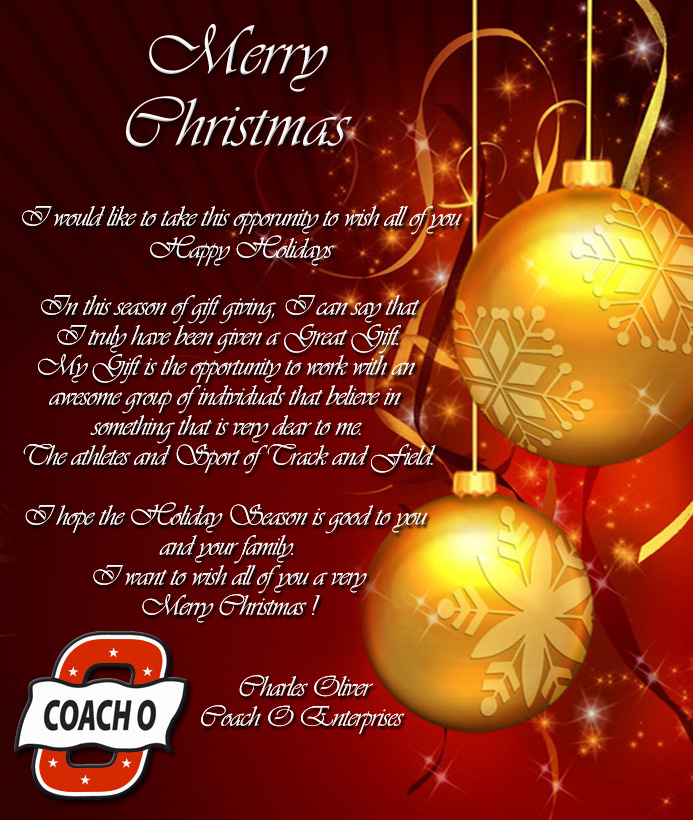 Merry Christmas from Coach O